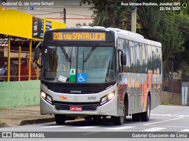 Rápido Campinas 16903 na cidade de Jundiaí, São Paulo, Brasil, por Gabriel Giacomin de Lima. ID da foto: 9663022.