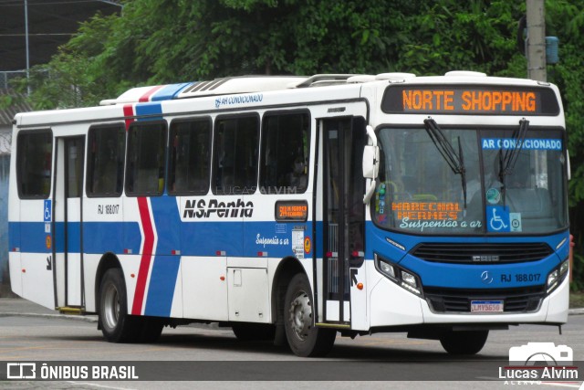 Viação Nossa Senhora da Penha RJ 188.017 na cidade de Nova Iguaçu, Rio de Janeiro, Brasil, por Lucas Alvim. ID da foto: 9662583.