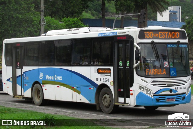 Auto Viação Vera Cruz - Belford Roxo RJ 112.078 na cidade de Nova Iguaçu, Rio de Janeiro, Brasil, por Lucas Alvim. ID da foto: 9662596.