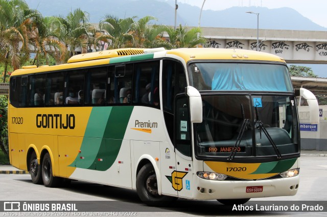 Empresa Gontijo de Transportes 17020 na cidade de Rio de Janeiro, Rio de Janeiro, Brasil, por Athos Lauriano do Prado. ID da foto: 9661726.