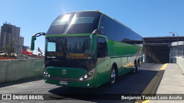 Pullman Paravias DLKG39 na cidade de Estación Central, Santiago, Metropolitana de Santiago, Chile, por Benjamín Tomás Lazo Acuña. ID da foto: 9662222.