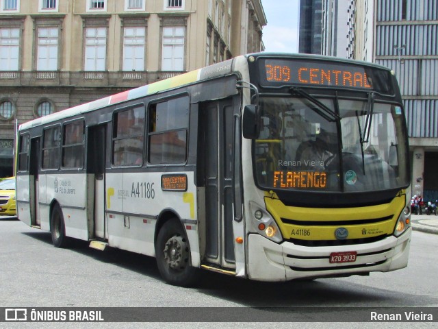 Real Auto Ônibus A41186 na cidade de Rio de Janeiro, Rio de Janeiro, Brasil, por Renan Vieira. ID da foto: 9665936.