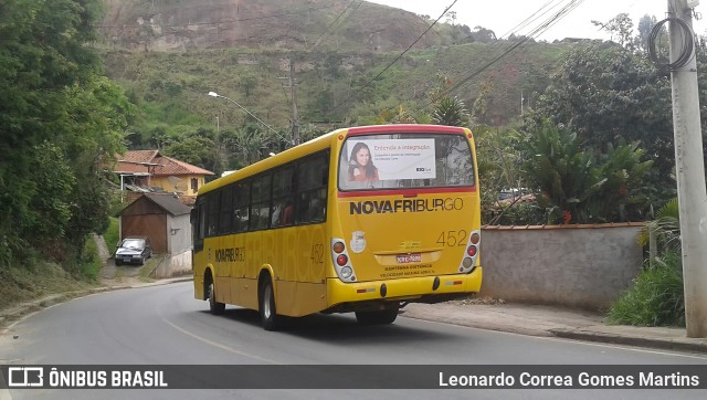 FAOL - Friburgo Auto Ônibus 452 na cidade de Nova Friburgo, Rio de Janeiro, Brasil, por Leonardo Correa Gomes Martins. ID da foto: 9665158.