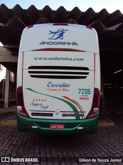 Empresa de Transportes Andorinha 7205 na cidade de Americana, São Paulo, Brasil, por Gilson de Souza Junior. ID da foto: 9663905.