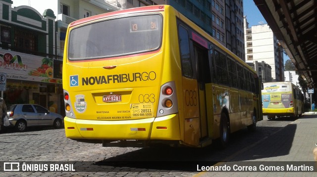 FAOL - Friburgo Auto Ônibus 033 na cidade de Nova Friburgo, Rio de Janeiro, Brasil, por Leonardo Correa Gomes Martins. ID da foto: 9665691.