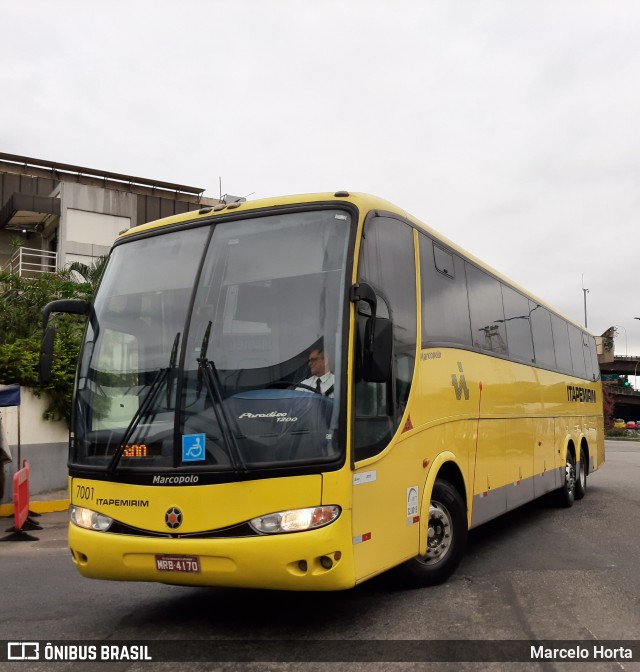 Viação Itapemirim 7001 na cidade de Rio de Janeiro, Rio de Janeiro, Brasil, por Marcelo Horta. ID da foto: 9663873.