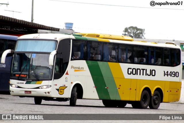 Empresa Gontijo de Transportes 14490 na cidade de Vitória da Conquista, Bahia, Brasil, por Filipe Lima. Número da foto: #9665939.