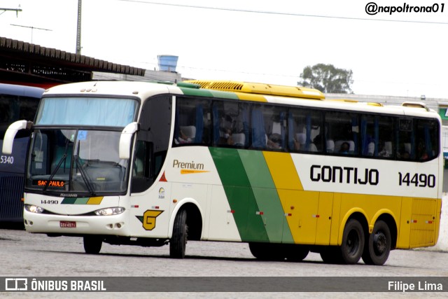 Empresa Gontijo de Transportes 14490 na cidade de Vitória da Conquista, Bahia, Brasil, por Filipe Lima. ID da foto: 9665939.