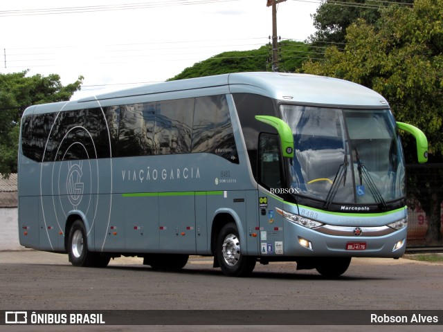 Viação Garcia 8483 na cidade de Paranavaí, Paraná, Brasil, por Robson Alves. ID da foto: 9664043.