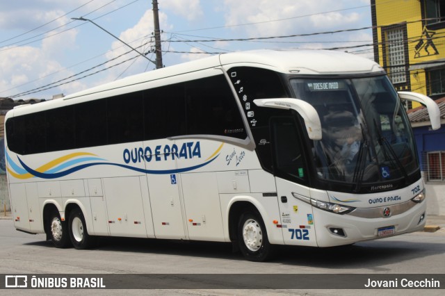 Viação Ouro e Prata 702 na cidade de São Paulo, São Paulo, Brasil, por Jovani Cecchin. ID da foto: 9668506.