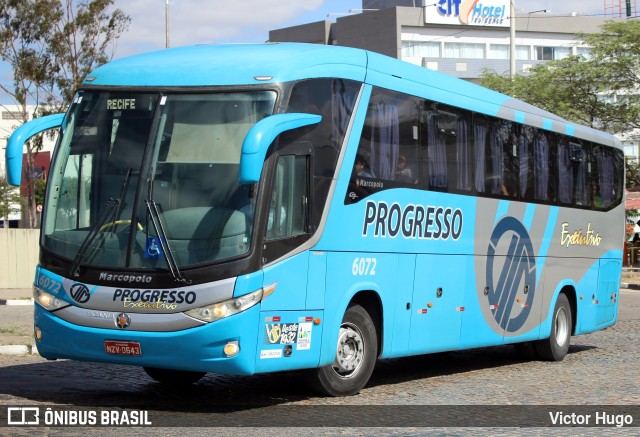 Auto Viação Progresso 6072 na cidade de Caruaru, Pernambuco, Brasil, por Victor Hugo. ID da foto: 9668280.