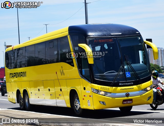 Viação Itapemirim 60033 na cidade de São Paulo, São Paulo, Brasil, por Victor Henrique. ID da foto: 9668028.