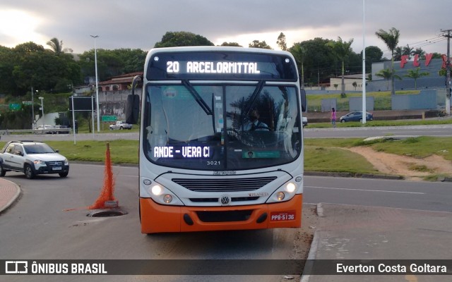 Planeta Transportes Rodoviários 3021 na cidade de Cariacica, Espírito Santo, Brasil, por Everton Costa Goltara. ID da foto: 9669551.