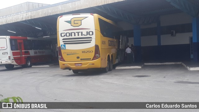 Empresa Gontijo de Transportes 18250 na cidade de São João del Rei, Minas Gerais, Brasil, por Carlos Eduardo Santos. ID da foto: 9671756.