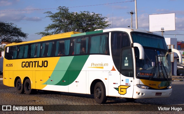 Empresa Gontijo de Transportes 14395 na cidade de Caruaru, Pernambuco, Brasil, por Victor Hugo. ID da foto: 9671700.