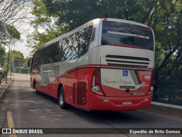 Empresa de Ônibus Pássaro Marron 5402 na cidade de São Paulo, São Paulo, Brasil, por Espedito de Brito Gomes. Número da foto: #9671362.