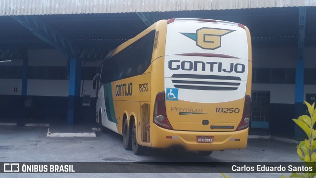 Empresa Gontijo de Transportes 18250 na cidade de São João del Rei, Minas Gerais, Brasil, por Carlos Eduardo Santos. Número da foto: #9671783.