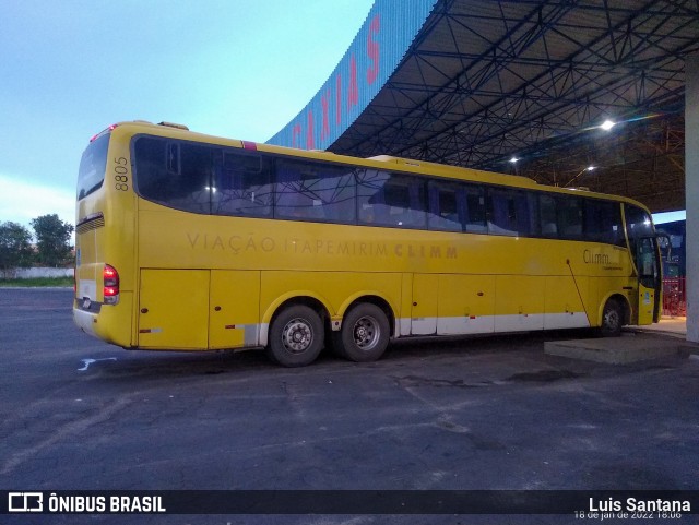 Viação Itapemirim 8805 na cidade de Caxias, Maranhão, Brasil, por Luis Santana. ID da foto: 9669853.