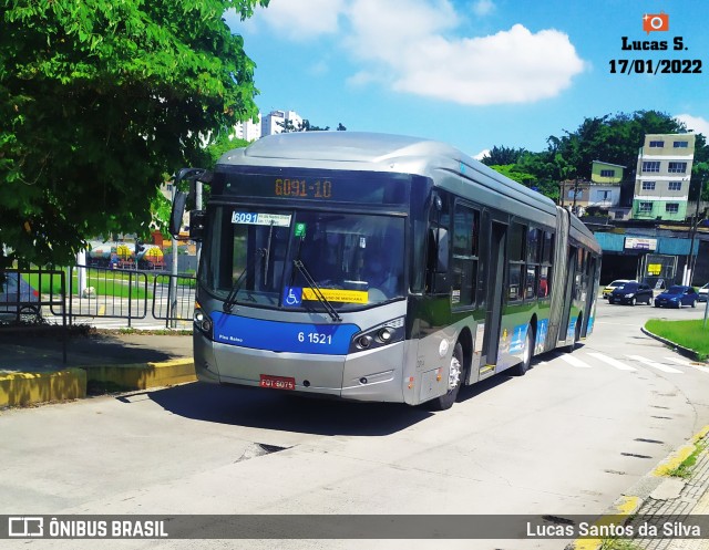 Viação Grajaú S.A. 6 1521 na cidade de São Paulo, São Paulo, Brasil, por Lucas Santos da Silva. Número da foto: #9669488.