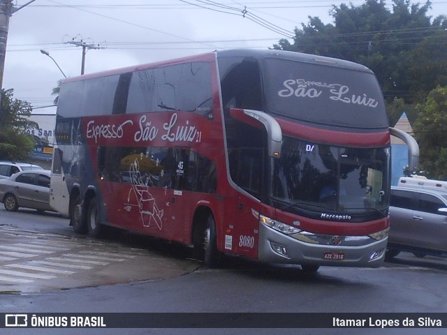 Expresso São Luiz 8080 na cidade de Goiânia, Goiás, Brasil, por Itamar Lopes da Silva. ID da foto: 9670091.