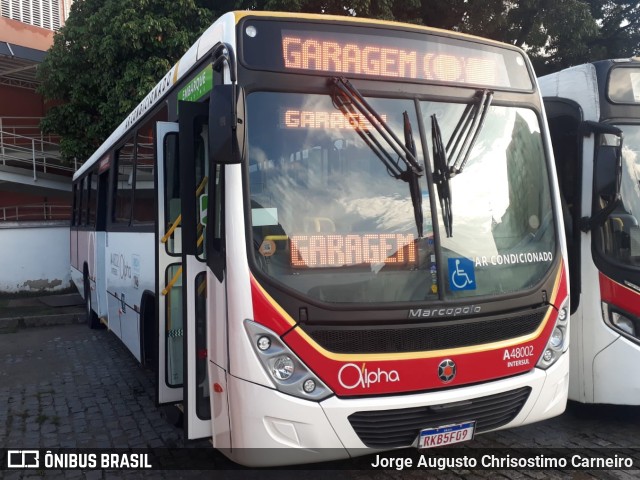 Auto Viação Alpha A48002 na cidade de Rio de Janeiro, Rio de Janeiro, Brasil, por Jorge Augusto Chrisostimo Carneiro. Número da foto: #9671170.