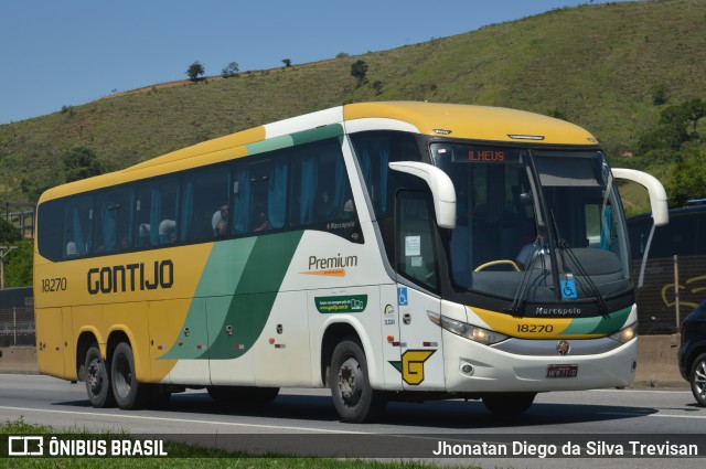 Empresa Gontijo de Transportes 18270 na cidade de Aparecida, São Paulo, Brasil, por Jhonatan Diego da Silva Trevisan. ID da foto: 9671212.