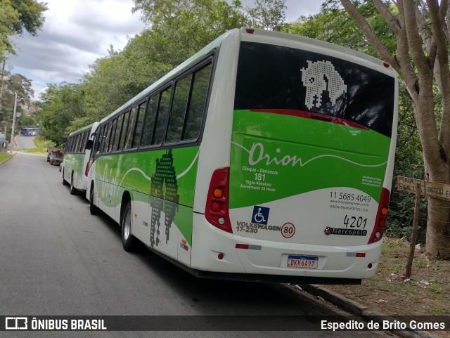 Turismo e Fretamento Orion Transportes 4201 na cidade de Franco da Rocha, São Paulo, Brasil, por Espedito de Brito Gomes. ID da foto: 9669315.