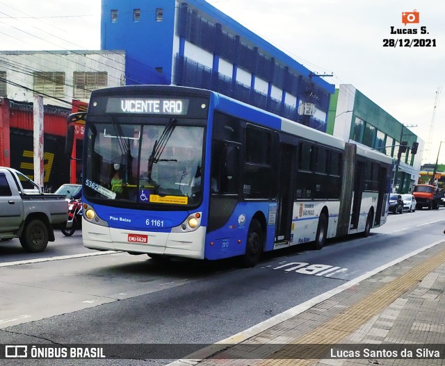 Viação Grajaú S.A. 6 1161 na cidade de São Paulo, São Paulo, Brasil, por Lucas Santos da Silva. Número da foto: #9616057.