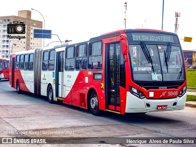 Itajaí Transportes Coletivos 2048 na cidade de Campinas, São Paulo, Brasil, por Henrique Alves de Paula Silva. ID da foto: 9617493.