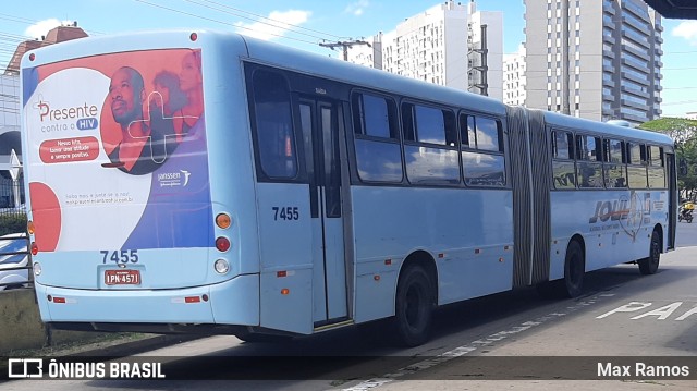 SOUL - Sociedade de Ônibus União Ltda. 7455 na cidade de Porto Alegre, Rio Grande do Sul, Brasil, por Max Ramos. Número da foto: #9615391.