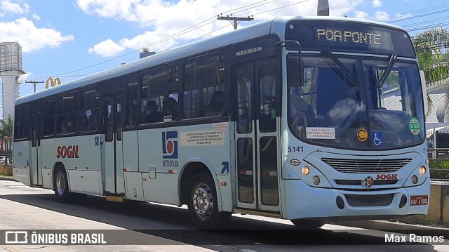 SOGIL - Sociedade de Ônibus Gigante Ltda. 5141 na cidade de Porto Alegre, Rio Grande do Sul, Brasil, por Max Ramos. ID da foto: 9615393.