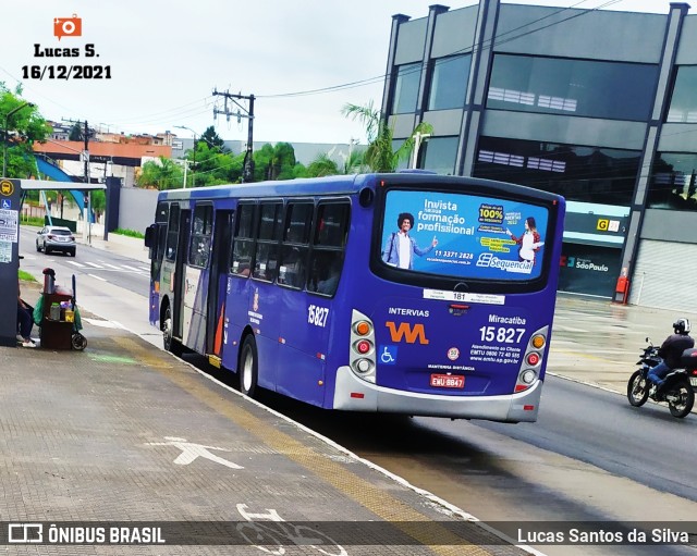 Viação Miracatiba 15.827 na cidade de São Paulo, São Paulo, Brasil, por Lucas Santos da Silva. Número da foto: #9616078.