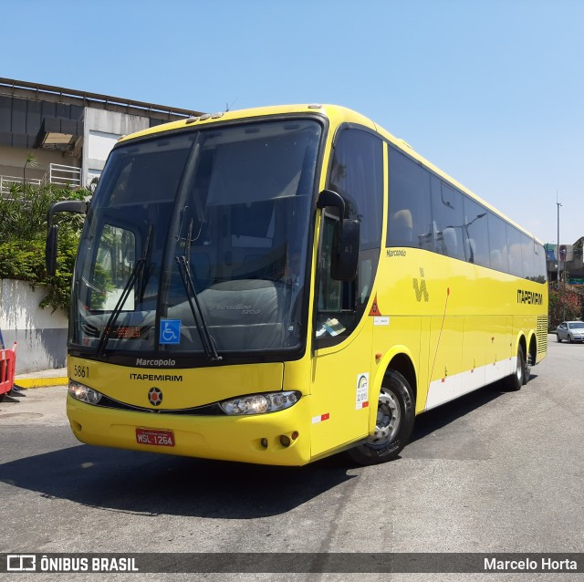 Viação Itapemirim 5861 na cidade de Rio de Janeiro, Rio de Janeiro, Brasil, por Marcelo Horta. ID da foto: 9672901.