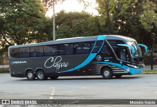 Empresa de Ônibus Nossa Senhora da Penha 53011 na cidade de São Paulo, São Paulo, Brasil, por Moiséis Inácio. ID da foto: 9673357.