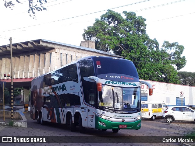 Empresa de Transportes Andorinha 7400 na cidade de Presidente Venceslau, São Paulo, Brasil, por Carlos Morais. ID da foto: 9672830.