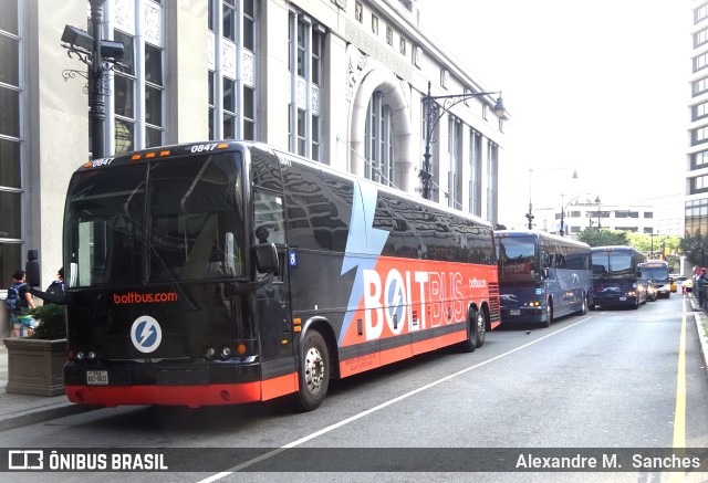 Boltbus 0847 na cidade de Newark, New Jersey, Estados Unidos, por Alexandre M.  Sanches. Número da foto: #9673426.