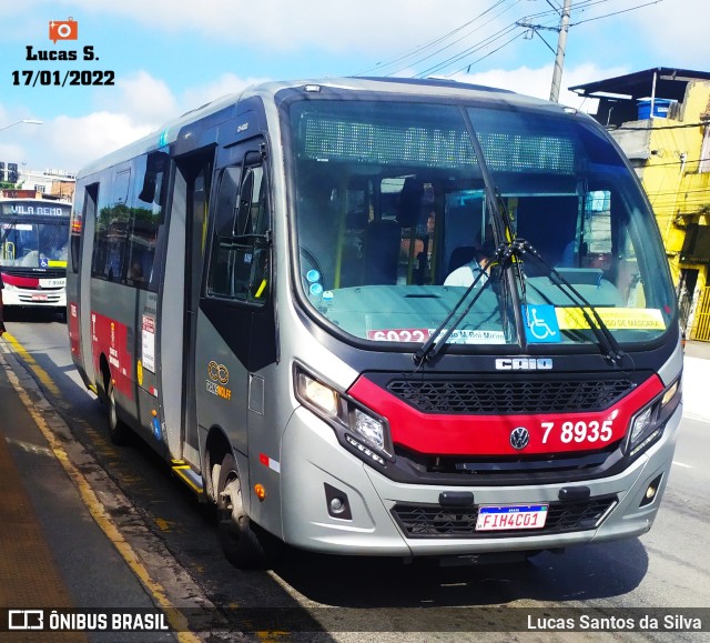 Transwolff Transportes e Turismo 7 8935 na cidade de São Paulo, São Paulo, Brasil, por Lucas Santos da Silva. ID da foto: 9672782.