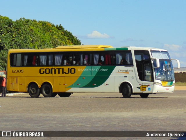 Empresa Gontijo de Transportes 12305 na cidade de Vitória da Conquista, Bahia, Brasil, por Anderson Queiroz. ID da foto: 9673836.