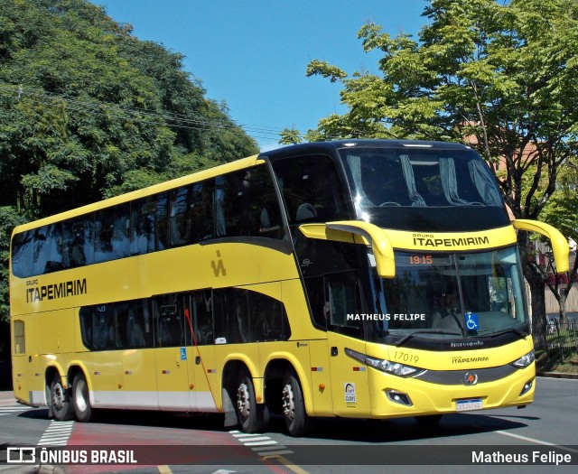 Viação Itapemirim 17019 na cidade de Curitiba, Paraná, Brasil, por Matheus Felipe. ID da foto: 9673168.