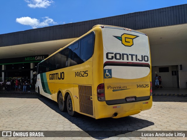 Empresa Gontijo de Transportes 14625 na cidade de Governador Valadares, Minas Gerais, Brasil, por Lucas Andrade Littig. ID da foto: 9672750.