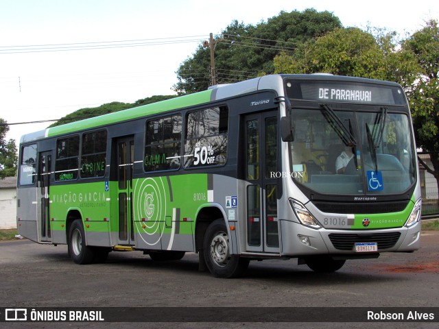 Viação Garcia 81016 na cidade de Paranavaí, Paraná, Brasil, por Robson Alves. ID da foto: 9677732.