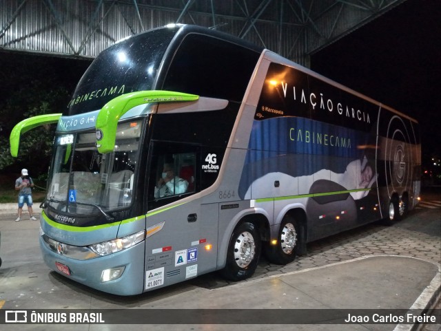 Viação Garcia 8664 na cidade de Bauru, São Paulo, Brasil, por Joao Carlos Freire. ID da foto: 9678009.