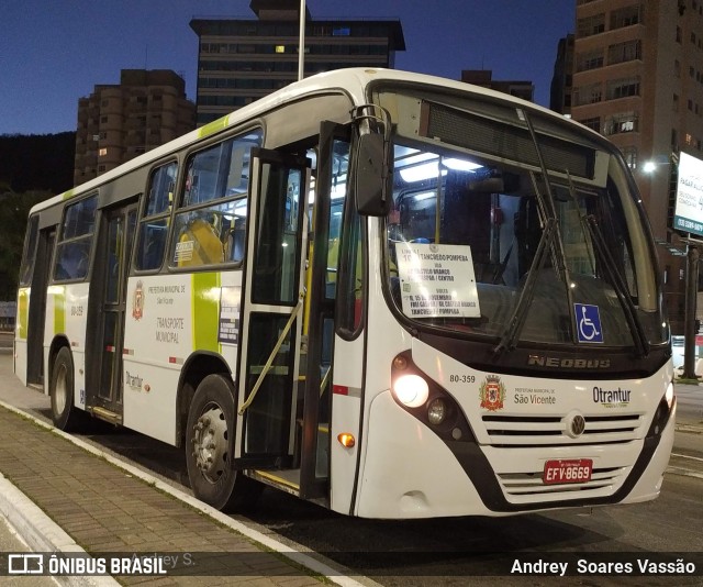 Otrantur Transporte e Turismo 80-359 na cidade de São Vicente, São Paulo, Brasil, por Andrey  Soares Vassão. ID da foto: 9677945.