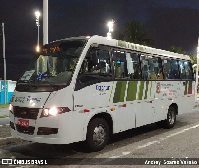 Otrantur Transporte e Turismo 51-331 na cidade de São Vicente, São Paulo, Brasil, por Andrey  Soares Vassão. ID da foto: 9677964.