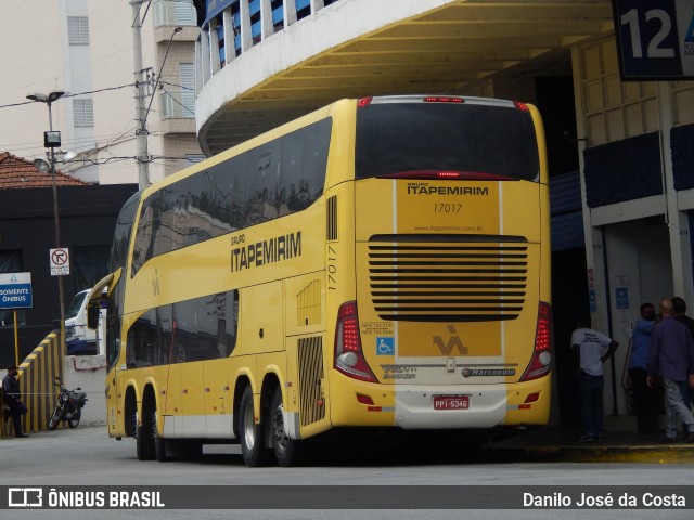 Viação Itapemirim 17017 na cidade de Aparecida, São Paulo, Brasil, por Danilo Danibus. ID da foto: 9677974.