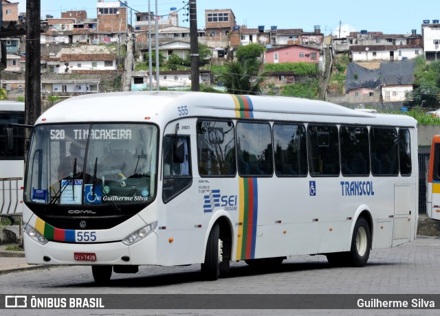 Transcol - Transportes Coletivos Ltda. 555 na cidade de Recife, Pernambuco, Brasil, por Guilherme Silva. ID da foto: 9678032.