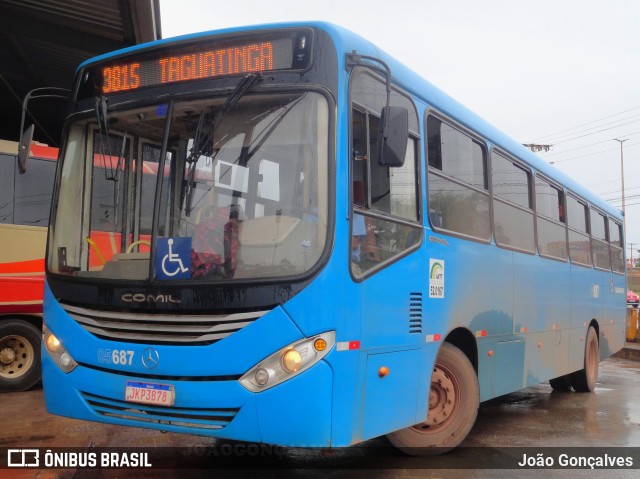 Taguatur - Taguatinga Transporte e Turismo 05687 na cidade de Taguatinga, Distrito Federal, Brasil, por João Gonçalves. Número da foto: #9677475.