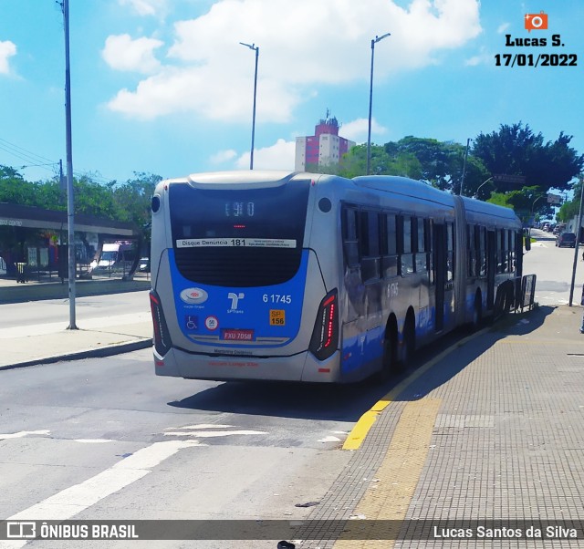 Viação Grajaú S.A. 6 1745 na cidade de São Paulo, São Paulo, Brasil, por Lucas Santos da Silva. ID da foto: 9676722.