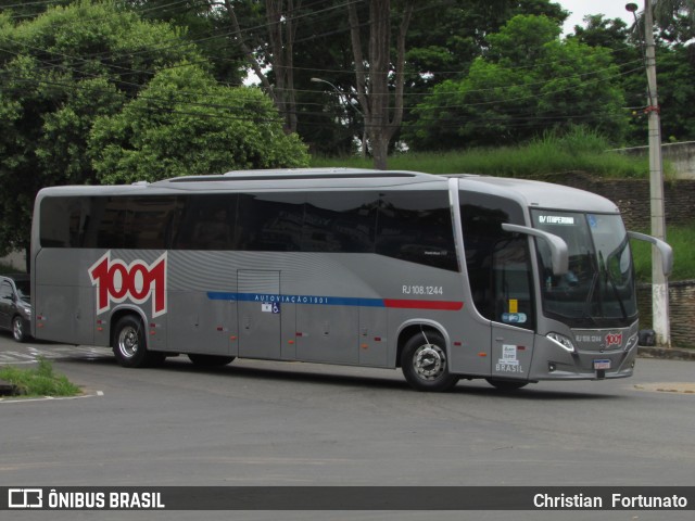 Auto Viação 1001 rj 108.1244 na cidade de Muriaé, Minas Gerais, Brasil, por Christian  Fortunato. ID da foto: 9677401.