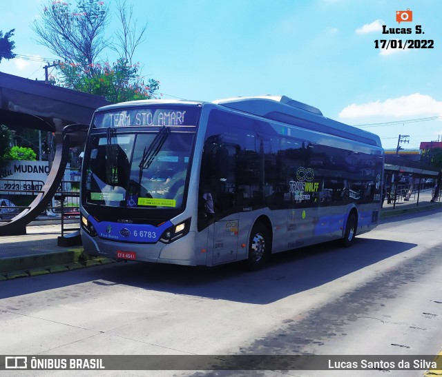 Transwolff Transportes e Turismo 6 6783 na cidade de São Paulo, São Paulo, Brasil, por Lucas Santos da Silva. Número da foto: #9676730.